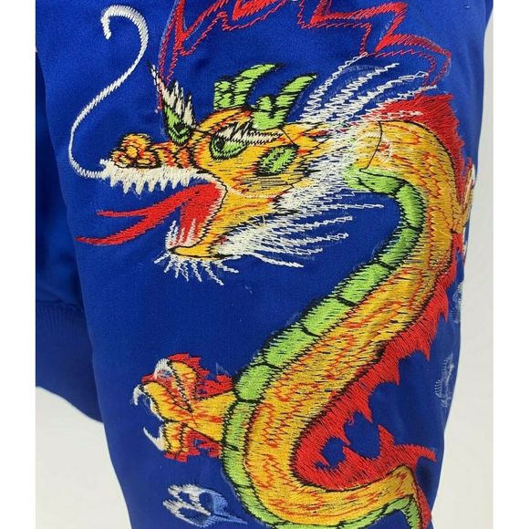 Vtg Korea Dragon Embroidered Souvenir Jacket XL - Picture 3 of 8